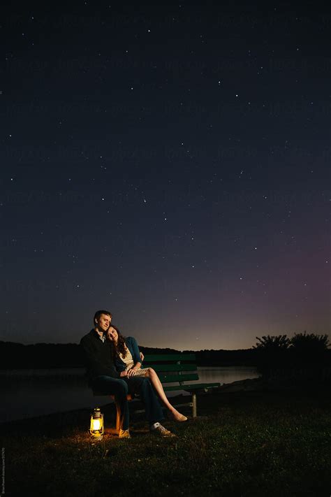 romantic couple under the stars